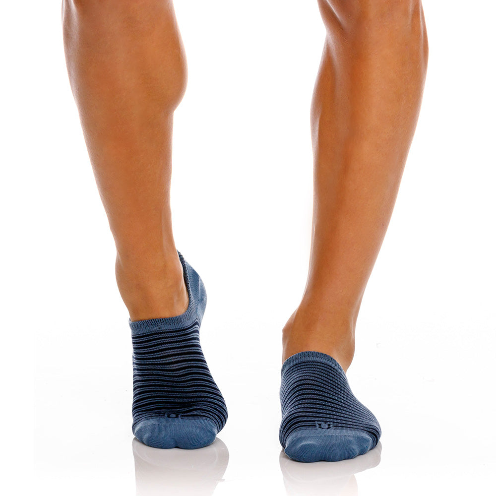 Mundo Unico men's Hedera Azul invisible no-show liner socks blue